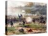 Civil War Painting of Union And Confederate Troops Fighting at the Battle of Antietam-Stocktrek Images-Stretched Canvas