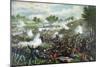 Civil War Painting of Union and Confederate Troops Fighting at the Battle of Bull Run-Stocktrek Images-Mounted Art Print