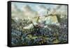 Civil War Print Depicting the Union Army's Capture of Fort Fisher-Stocktrek Images-Framed Stretched Canvas