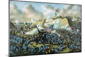Civil War Print Depicting the Union Army's Capture of Fort Fisher-Stocktrek Images-Mounted Art Print