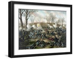 Civil War Print of the Battle of Fort Donelson-Stocktrek Images-Framed Art Print
