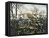 Civil War Print of the Battle of Fort Donelson-Stocktrek Images-Framed Stretched Canvas