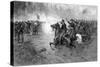 Civil War Print of Union Cavalry Soldiers Charging a Confederate Firing Line-Stocktrek Images-Stretched Canvas