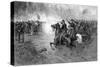 Civil War Print of Union Cavalry Soldiers Charging a Confederate Firing Line-Stocktrek Images-Stretched Canvas