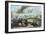 Civil War Print Showing the Naval Battle of the Monitor and the Merrimack-Stocktrek Images-Framed Art Print