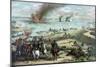 Civil War Print Showing the Naval Battle of the Monitor and the Merrimack-Stocktrek Images-Mounted Art Print