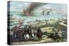 Civil War Print Showing the Naval Battle of the Monitor and the Merrimack-Stocktrek Images-Stretched Canvas