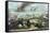 Civil War Print Showing the Naval Battle of the Monitor and the Merrimack-Stocktrek Images-Framed Stretched Canvas
