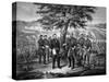Civil War Print Showing the Surrender of General Robert E. Lee to General Ulysses S. Grant-Stocktrek Images-Stretched Canvas