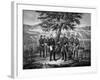 Civil War Print Showing the Surrender of General Robert E. Lee to General Ulysses S. Grant-Stocktrek Images-Framed Art Print