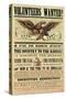 Civil War Recruiting Poster, 1861 (Print)-null-Stretched Canvas