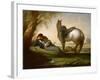 Civil War Scene, C.1870-71 (Oil on Canvas)-William Rimmer-Framed Giclee Print