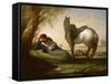 Civil War Scene, C.1870-71 (Oil on Canvas)-William Rimmer-Framed Stretched Canvas