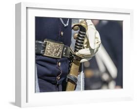 Civil War Soldier Wearing Sword-Sheila Haddad-Framed Photographic Print