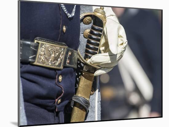 Civil War Soldier Wearing Sword-Sheila Haddad-Mounted Photographic Print