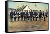 Civil War Soldiers Posing at Encampment-Mathew B. Brady Studio-Framed Stretched Canvas