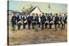 Civil War Soldiers Posing at Encampment-Mathew B. Brady Studio-Stretched Canvas