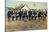 Civil War Soldiers Posing at Encampment-Mathew B. Brady Studio-Stretched Canvas