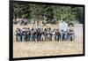 Civil War Soldiers Shooting -Re-Enactment-Sheila Haddad-Framed Photographic Print