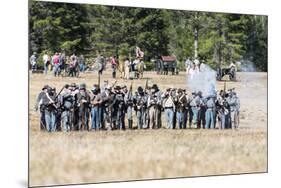 Civil War Soldiers Shooting -Re-Enactment-Sheila Haddad-Mounted Premium Photographic Print