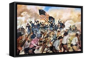 Civil War: Vicksburg, 1863-Hugh Charles McBarron-Framed Stretched Canvas