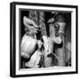 Civilians Filling Wine Jugs with Fresh Water after City was Restored in the Wake of Germans, WWII-Margaret Bourke-White-Framed Photographic Print