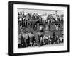 Civilians Packing Onto Overcrowded Train Leaving Postwar Berlin-Margaret Bourke-White-Framed Photographic Print