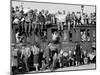 Civilians Packing Onto Overcrowded Train Leaving Postwar Berlin-Margaret Bourke-White-Mounted Photographic Print