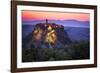 Civita di Bagnoregio, Viterbo, Lazio, Central Italy, Europe. Sunrise over Civita di Bagnoregio-ClickAlps-Framed Photographic Print