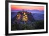 Civita di Bagnoregio, Viterbo, Lazio, Central Italy, Europe. Sunrise over Civita di Bagnoregio-ClickAlps-Framed Photographic Print