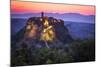 Civita di Bagnoregio, Viterbo, Lazio, Central Italy, Europe. Sunrise over Civita di Bagnoregio-ClickAlps-Mounted Photographic Print