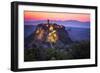 Civita di Bagnoregio, Viterbo, Lazio, Central Italy, Europe. Sunrise over Civita di Bagnoregio-ClickAlps-Framed Photographic Print