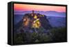 Civita di Bagnoregio, Viterbo, Lazio, Central Italy, Europe. Sunrise over Civita di Bagnoregio-ClickAlps-Framed Stretched Canvas