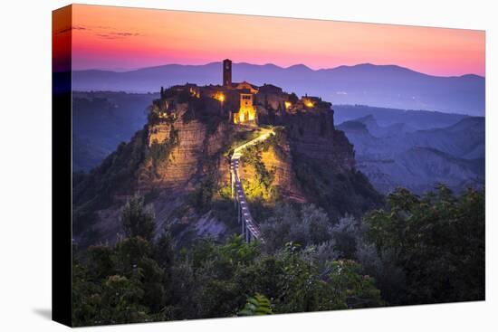 Civita di Bagnoregio, Viterbo, Lazio, Central Italy, Europe. Sunrise over Civita di Bagnoregio-ClickAlps-Stretched Canvas