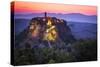 Civita di Bagnoregio, Viterbo, Lazio, Central Italy, Europe. Sunrise over Civita di Bagnoregio-ClickAlps-Stretched Canvas