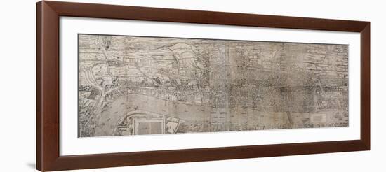 'Civitas Londinum', Map of London, 1560-Ralph Agas-Framed Giclee Print