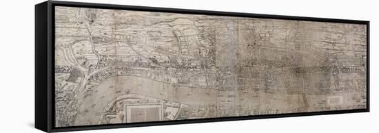 'Civitas Londinum', Map of London, 1560-Ralph Agas-Framed Stretched Canvas