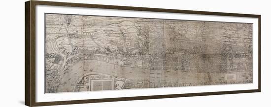 'Civitas Londinum', Map of London, 1560-Ralph Agas-Framed Premium Giclee Print