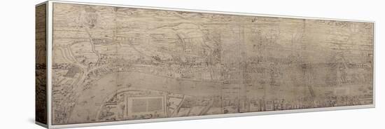 'Civitas Londinum', Map of London, 1560-Ralph Agas-Stretched Canvas