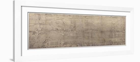 'Civitas Londinum', Map of London, 1560-Ralph Agas-Framed Giclee Print