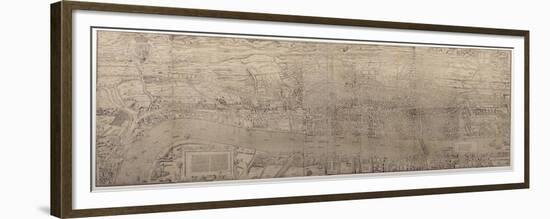 'Civitas Londinum', Map of London, 1560-Ralph Agas-Framed Giclee Print