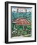 Civitates Orbis Terrarum: Cusco, View of the City and its Environs in 1576-Braun and Hogenberg-Framed Giclee Print