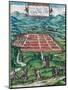 Civitates Orbis Terrarum: Cusco, View of the City and its Environs in 1576-Braun and Hogenberg-Mounted Giclee Print