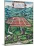 Civitates Orbis Terrarum: Cusco, View of the City and its Environs in 1576-Braun and Hogenberg-Mounted Giclee Print