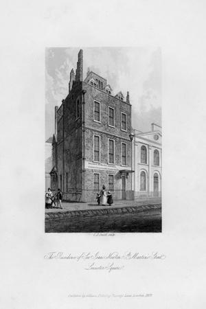 The Residence of Sir Isaac Newton, St Martin's Street, Leicester Square, 1840