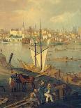 View of Warsaw with the Vistula River, Poland 19th Century-CL Hofmaister-Giclee Print