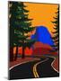 Clacier Road with Half Dome-Rosi Feist-Mounted Giclee Print