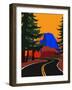 Clacier Road with Half Dome-Rosi Feist-Framed Giclee Print