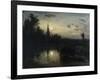 Clair de lune à Overschie-Johan Barthold Jongkind-Framed Giclee Print