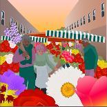 Flower Market at Columbia Road-Claire Huntley-Giclee Print